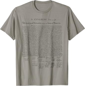 Declaration of Independence liberty USA Constitution America T-Shirt