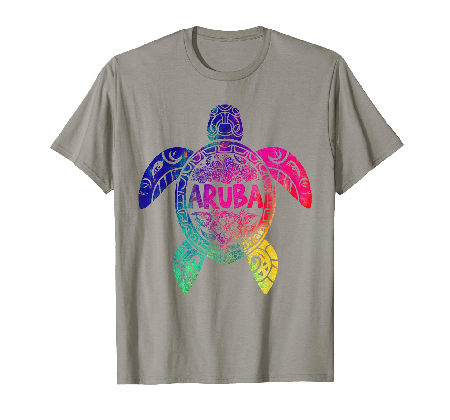 Tribal Aruba Tie Dye Sea Turtle Aruba Beach Vacation T-Shirt