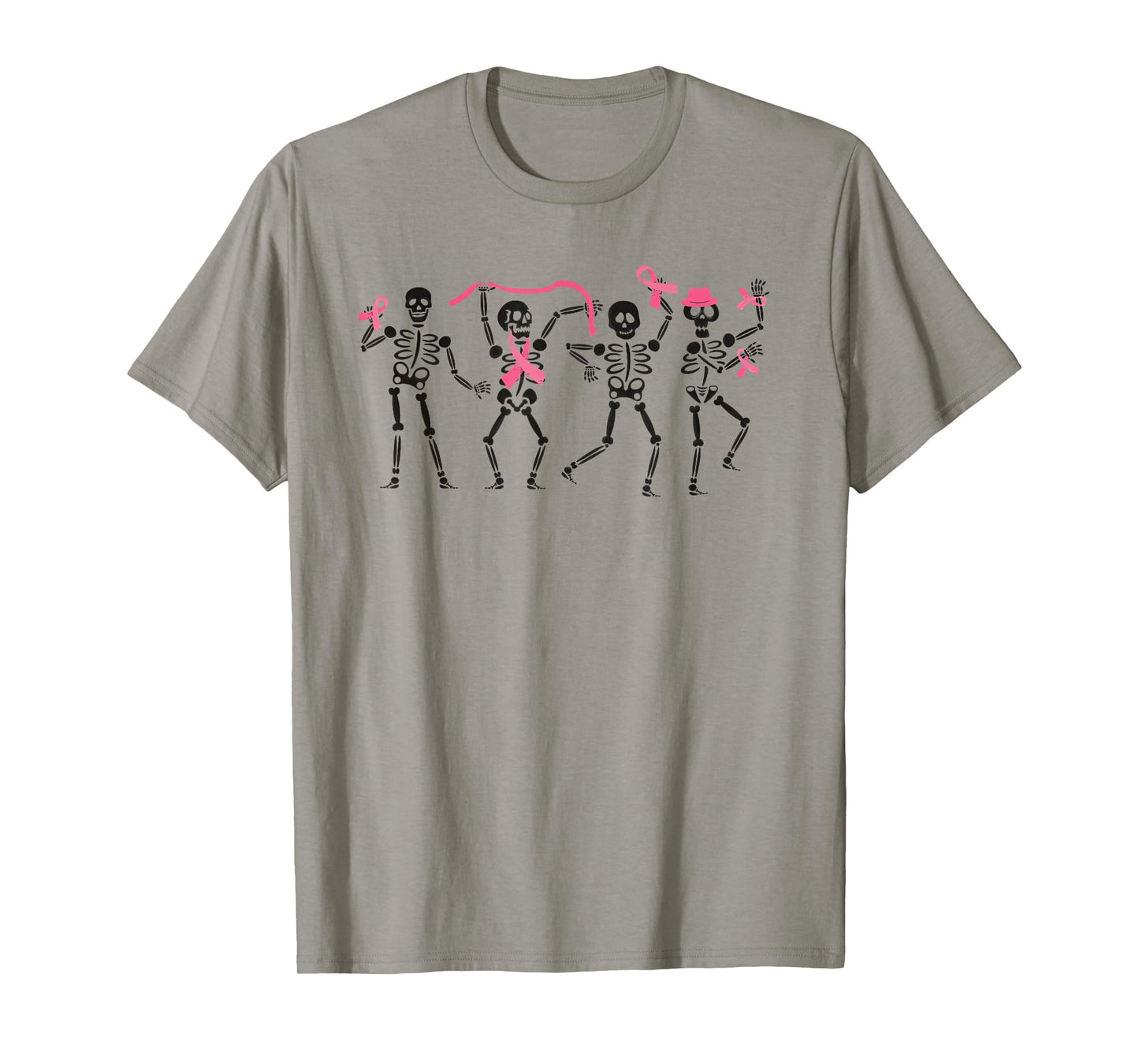Pink Ribbon Breast Cancer Awareness Skeleton Women Men Kids T-Shirt