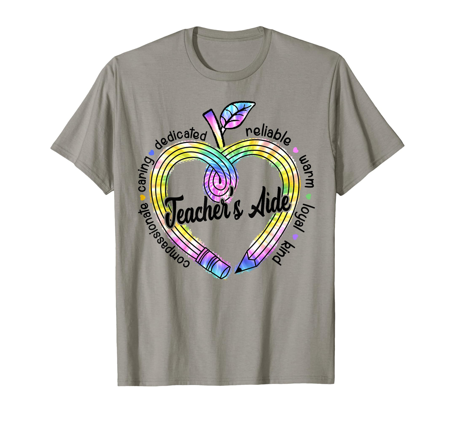 Cute Teacher's Aide Shirt Appreciation Day Gift Apple Heart T-Shirt