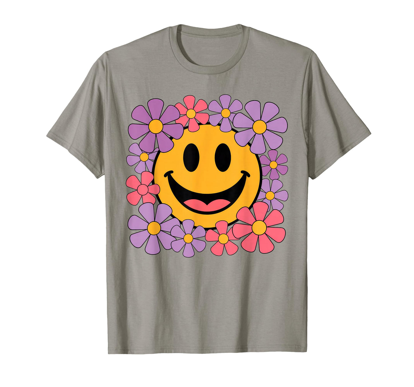 Happy Retro Daisy Smile Face Preppy Aesthetic Men Women Kids T-Shirt