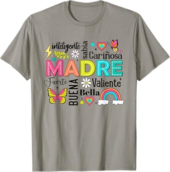 Retro Madre Ella Es Mamá Spanish Blessed Mom Mother's Day T-Shirt