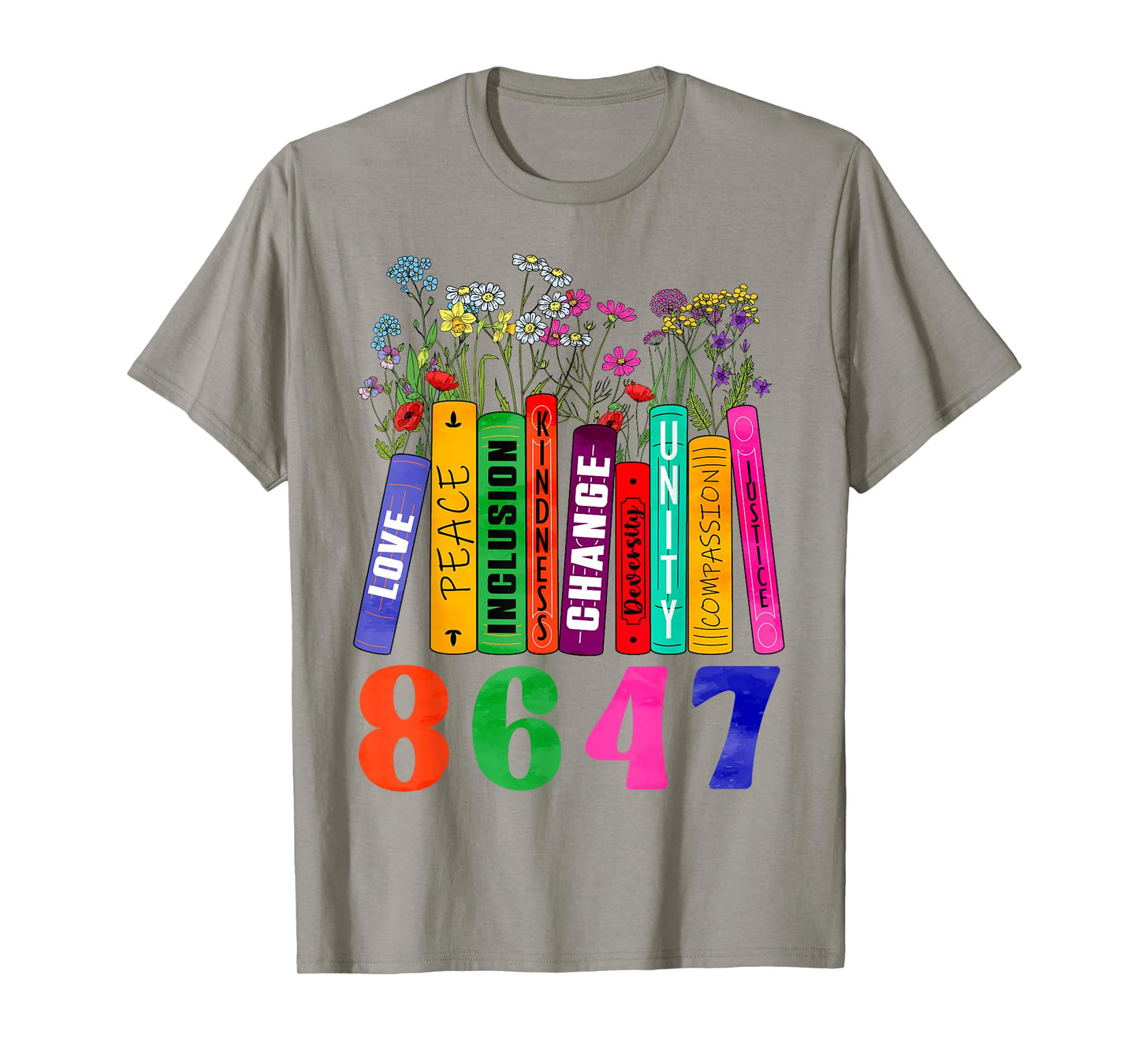 Funny 8647 Anti Trump 86 47 Boho Floral Feminist Political T-Shirt