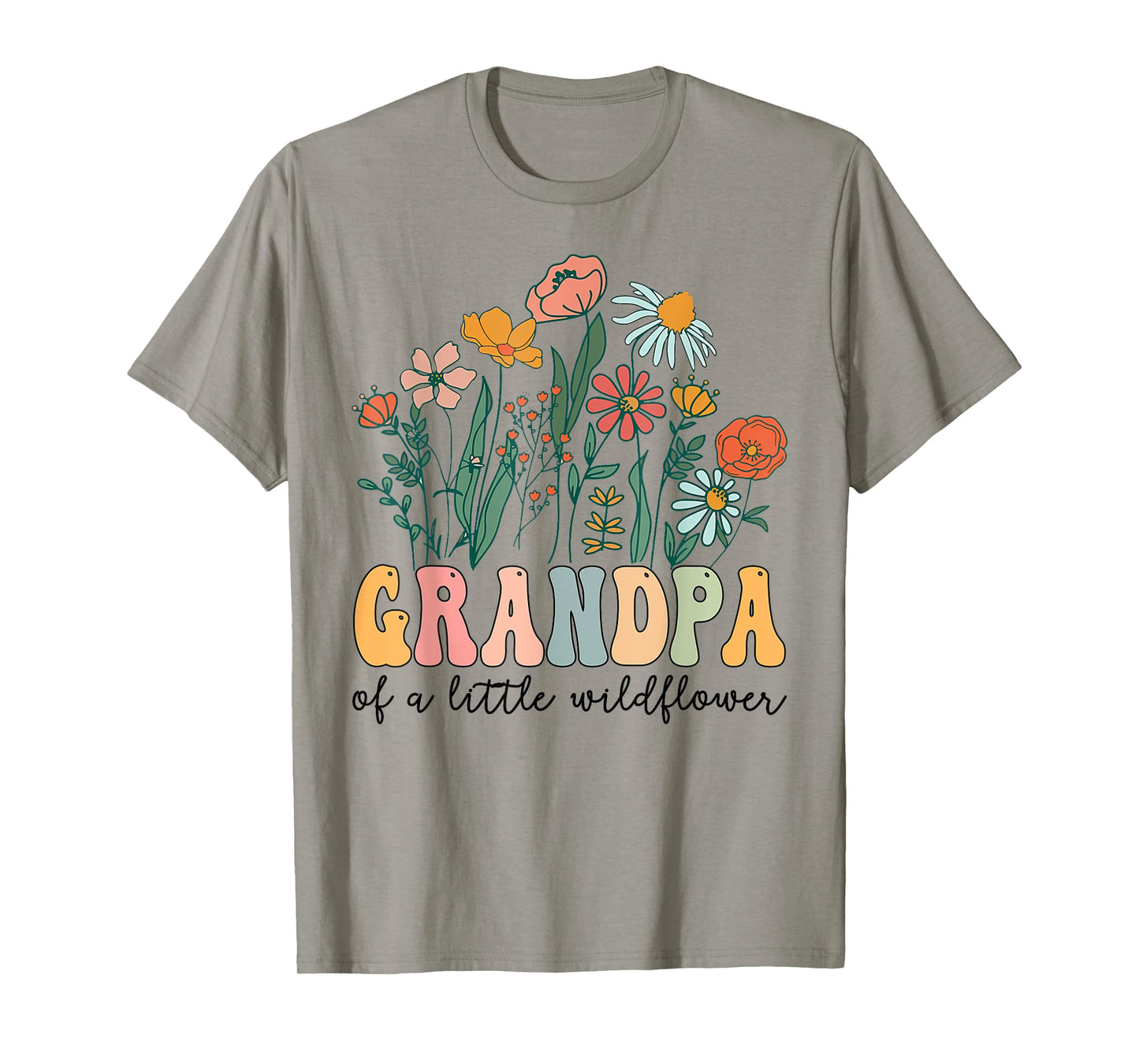 Grandpa Of The Little Wildflower Birthday Party Baby Shower T-Shirt