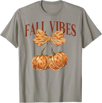Coquette Fall Vibes Brushstroke Pumpkin T-Shirt