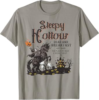 Retro Mind Your Head Sleepy Hollow Headless Spooky Halloween T-Shirt