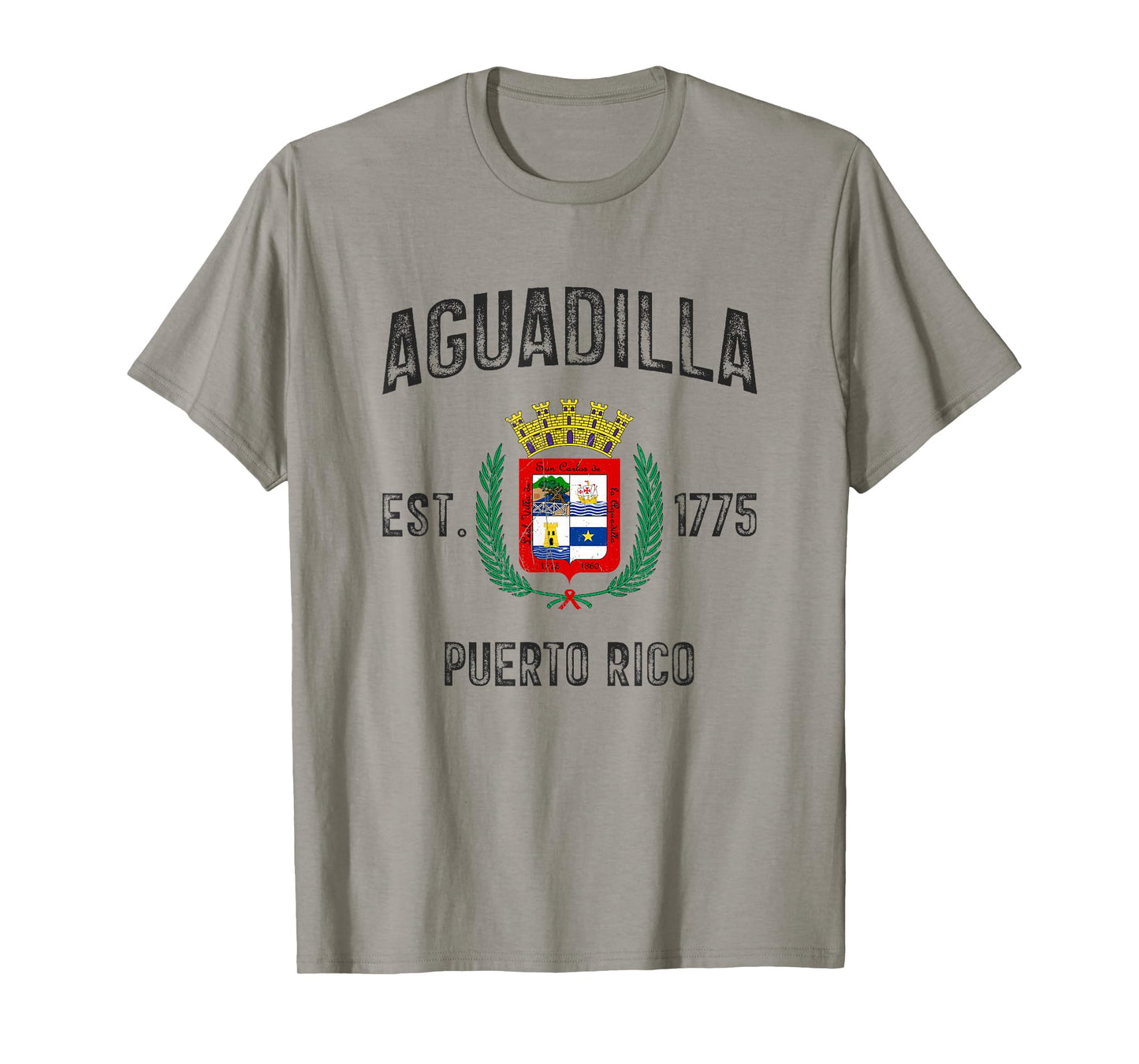 Vintage Aguadilla EST.1775 Puerto Rico Flag Design T-Shirt