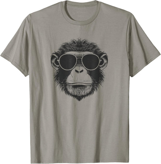 Cute Aviator Monkey for Men Women Girl Boy Funny Animal T-Shirt