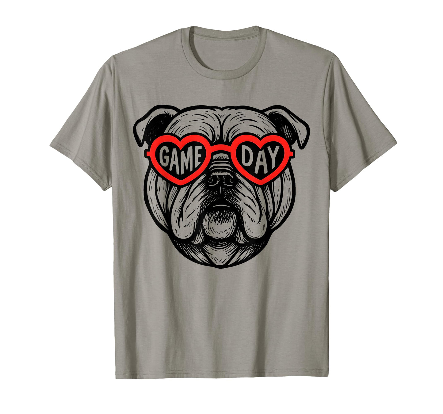Vintage Bulldogs Heart Retro Game Day Gift for Men Women Kid T-Shirt