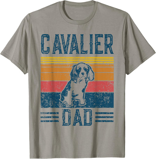 Dog | Cavalier King Charles Spaniel - Vintage Cavalier Dad T-Shirt
