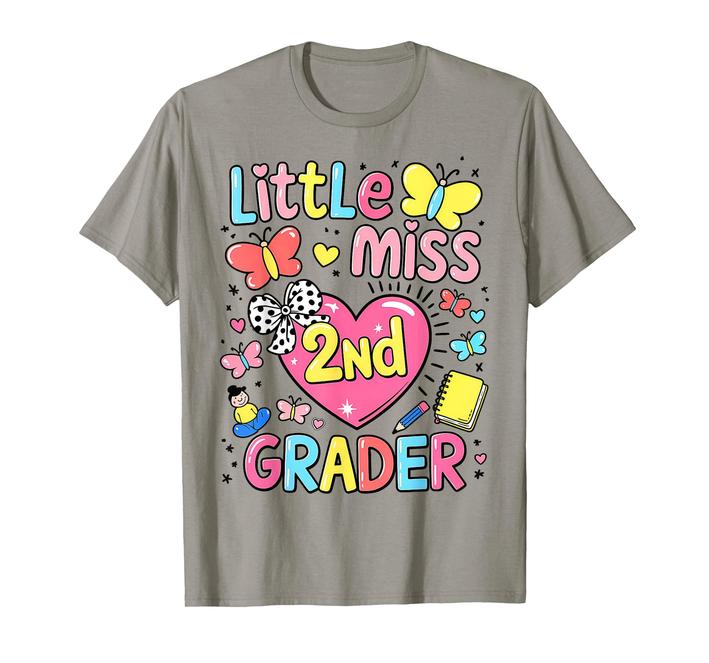 Little Miss 2nd Grade First Day Of Second Grade Cute Girls T-Shirt