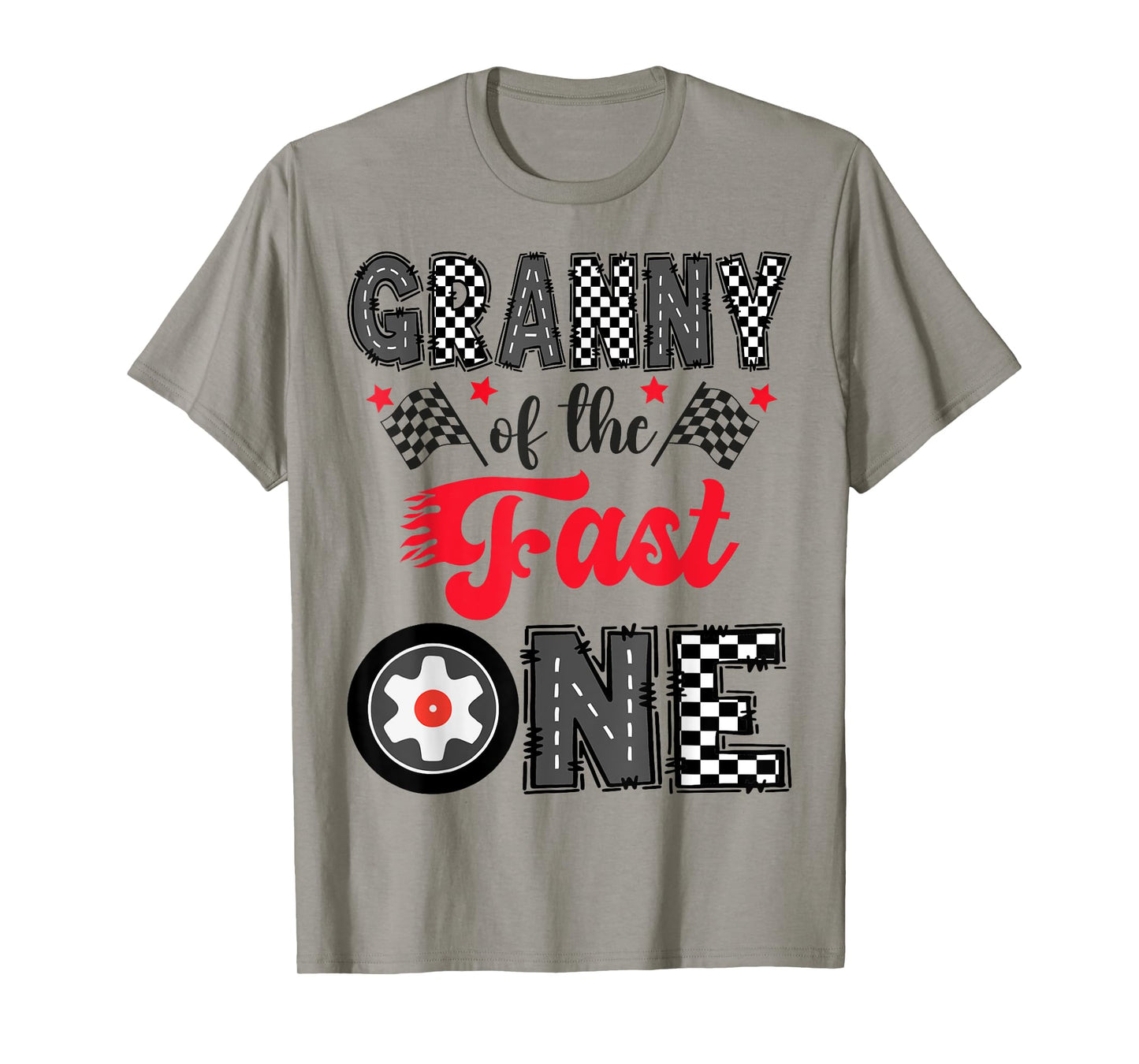 Granny Of The Fast One Car Racing 1St Birthday Boy T-Shirt