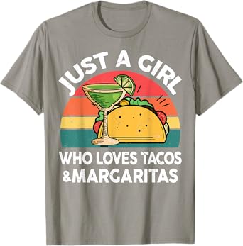Girl Love Tacos Margarita Shirt Cinco De Mayo Mexican Women T-Shirt