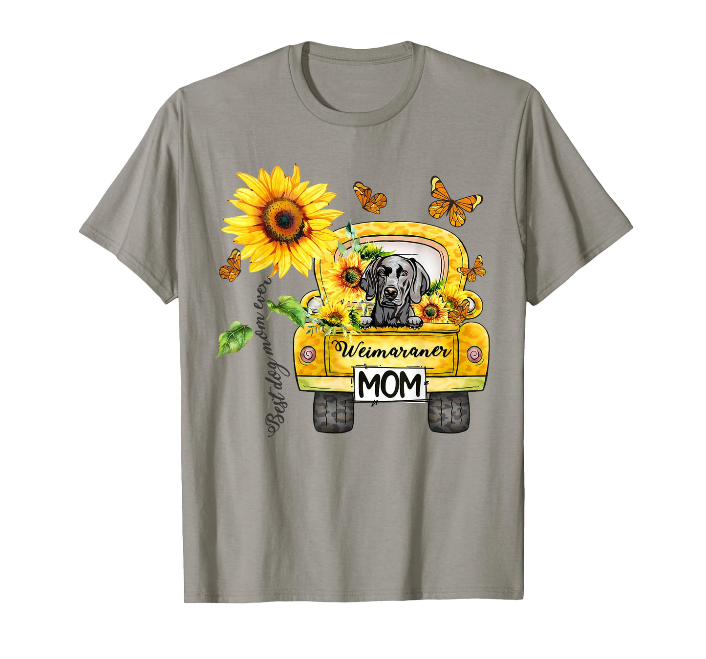 Weimaraner Mom Sunflower Best Dog Mom Ever Mother's Day T-Shirt
