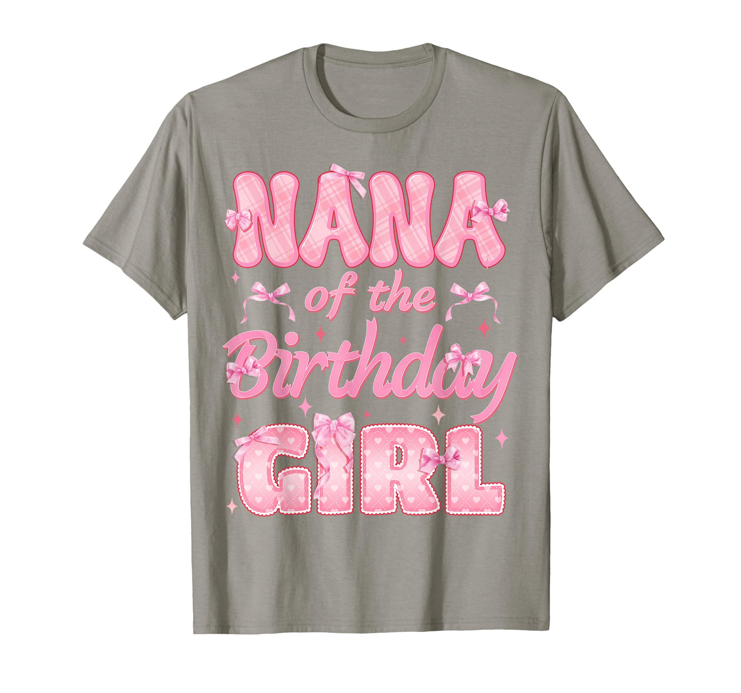 Nana Of The Birthday Girl Coquette Family Matching Party T-Shirt