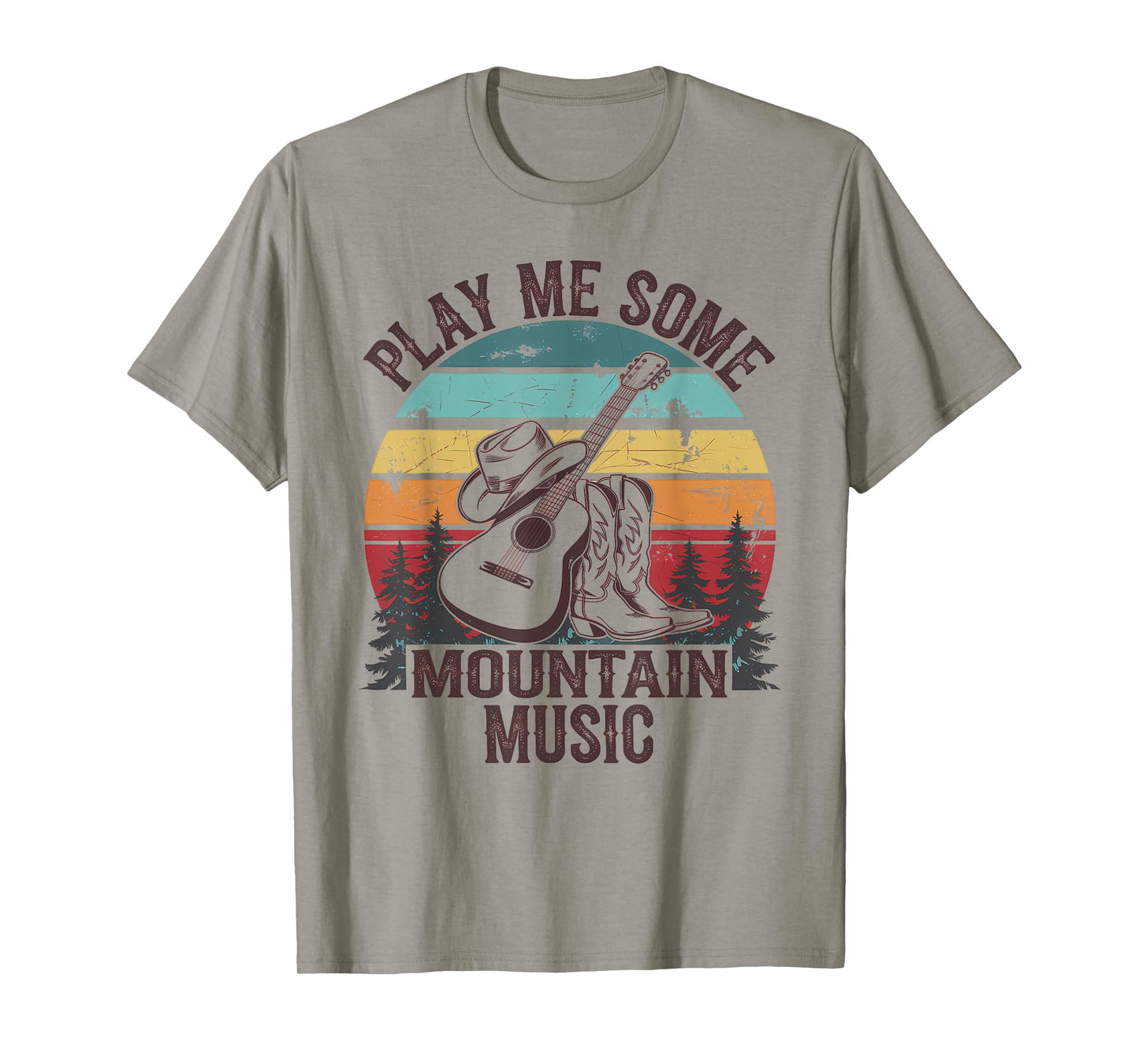 Play Me Some Mountain Music Retro Country Western T-Shirt