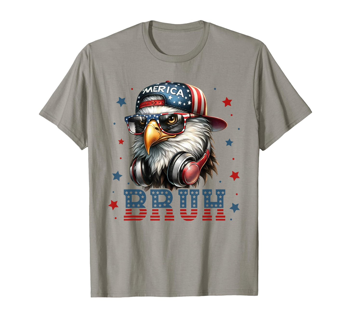Bruh Fourth 4th Of July Eagle American Patriotic Mens Boys T-Shirt