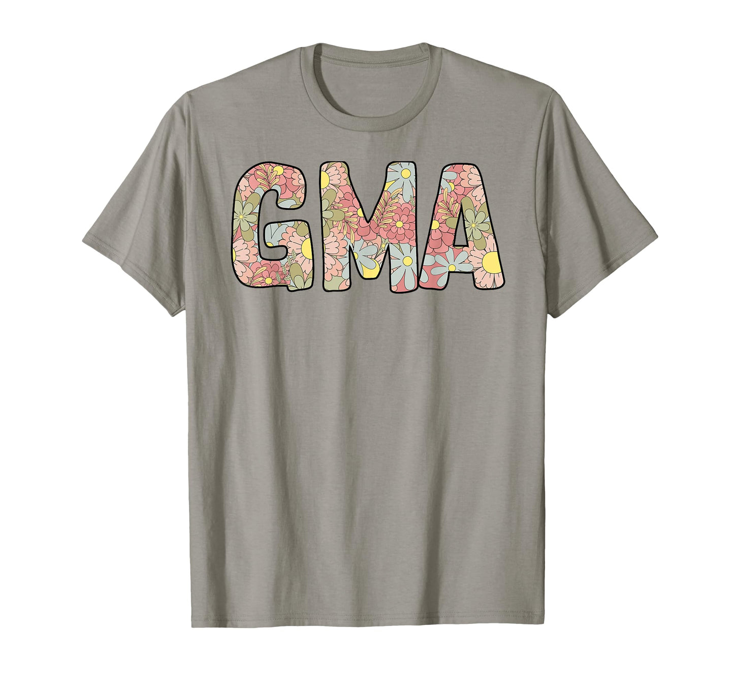 Women’s Gma Floral Shirt Funny Mom Life Flower Mothers Day T-Shirt