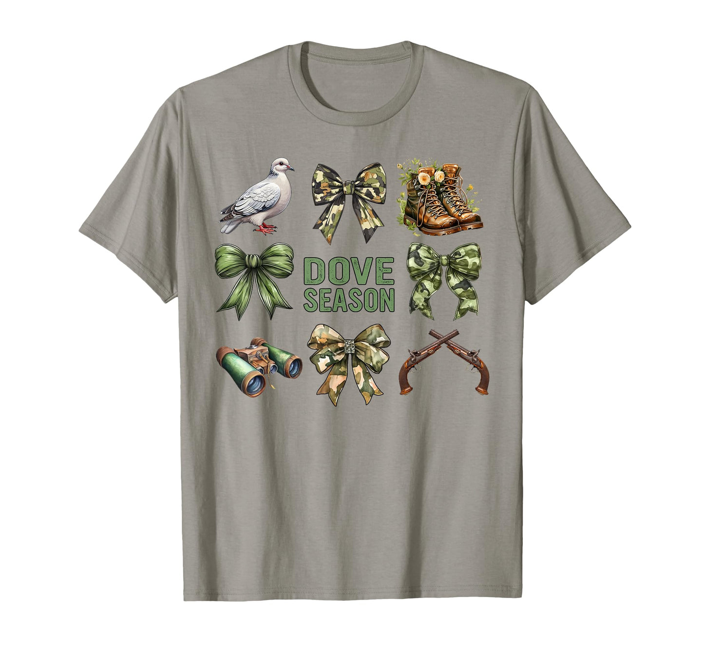 Dove Season Camo Matching Dove Hunting Party Coquette T-Shirt