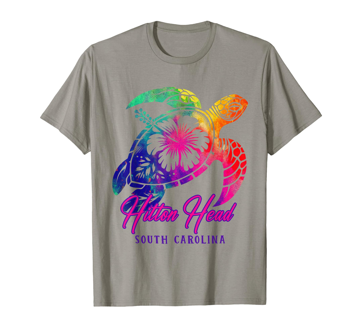 Hilton Head Tie Dye Sea Turtle Hibiscus South Carolina 2025 T-Shirt