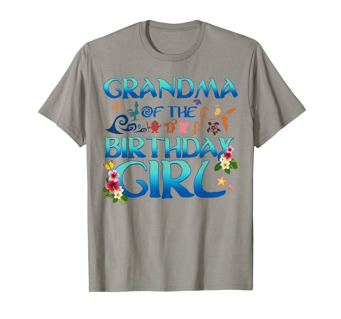 Grandma Of The Birthday Girl Cute Oceania Adventure Family T-Shirt