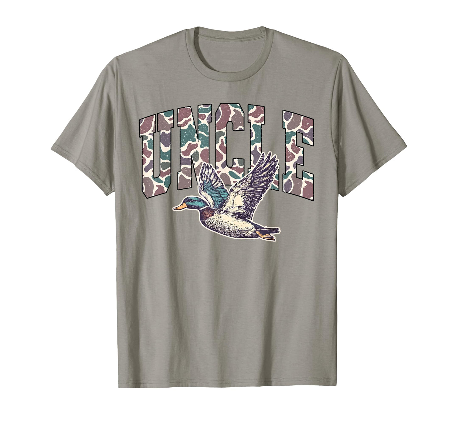 Retro Hunting Uncle Waterfowl Duck Camouflage Camo Duck Dove T-Shirt