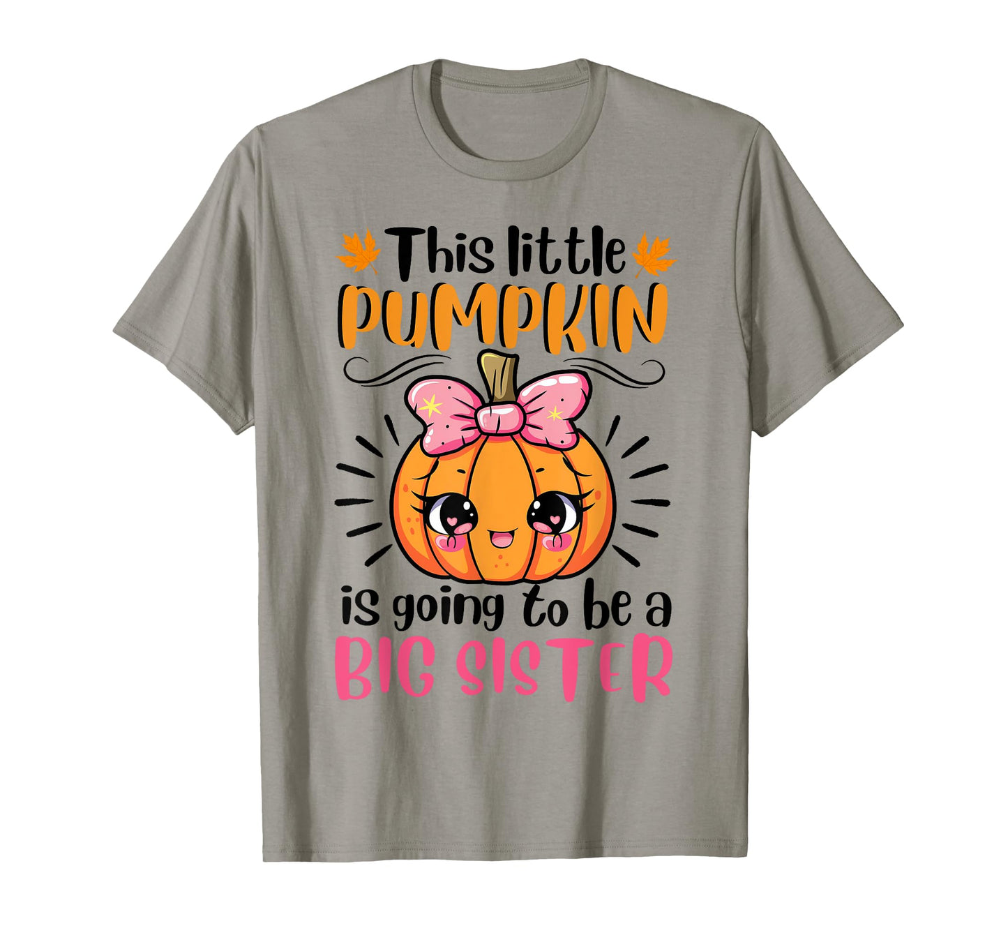 Kids Big Sister Pumpkin Halloween Pregnancy Announcement T-Shirt