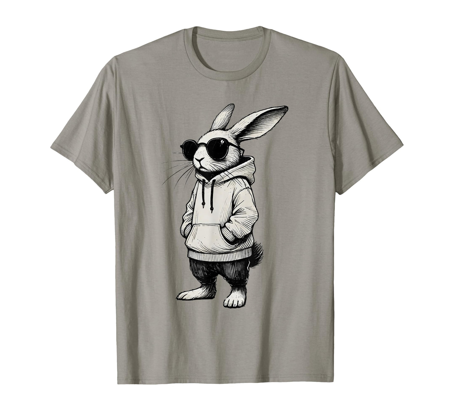 Bunny Face With Sunglasses Easter Day for Boys Men Kids T-Shirt