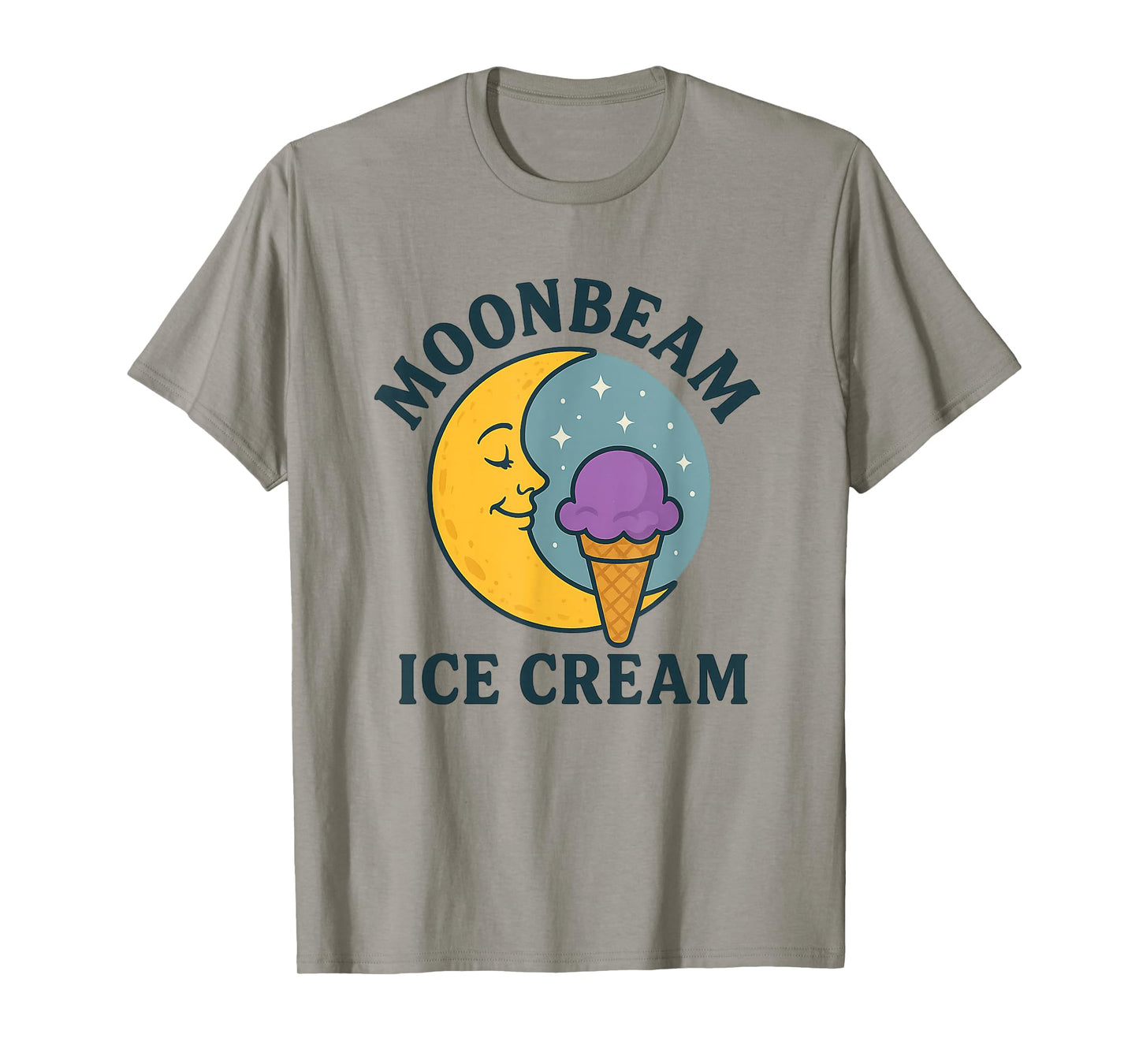 Moonbeam Ice Cream Moon Space Dessert Purple Scoop T-Shirt