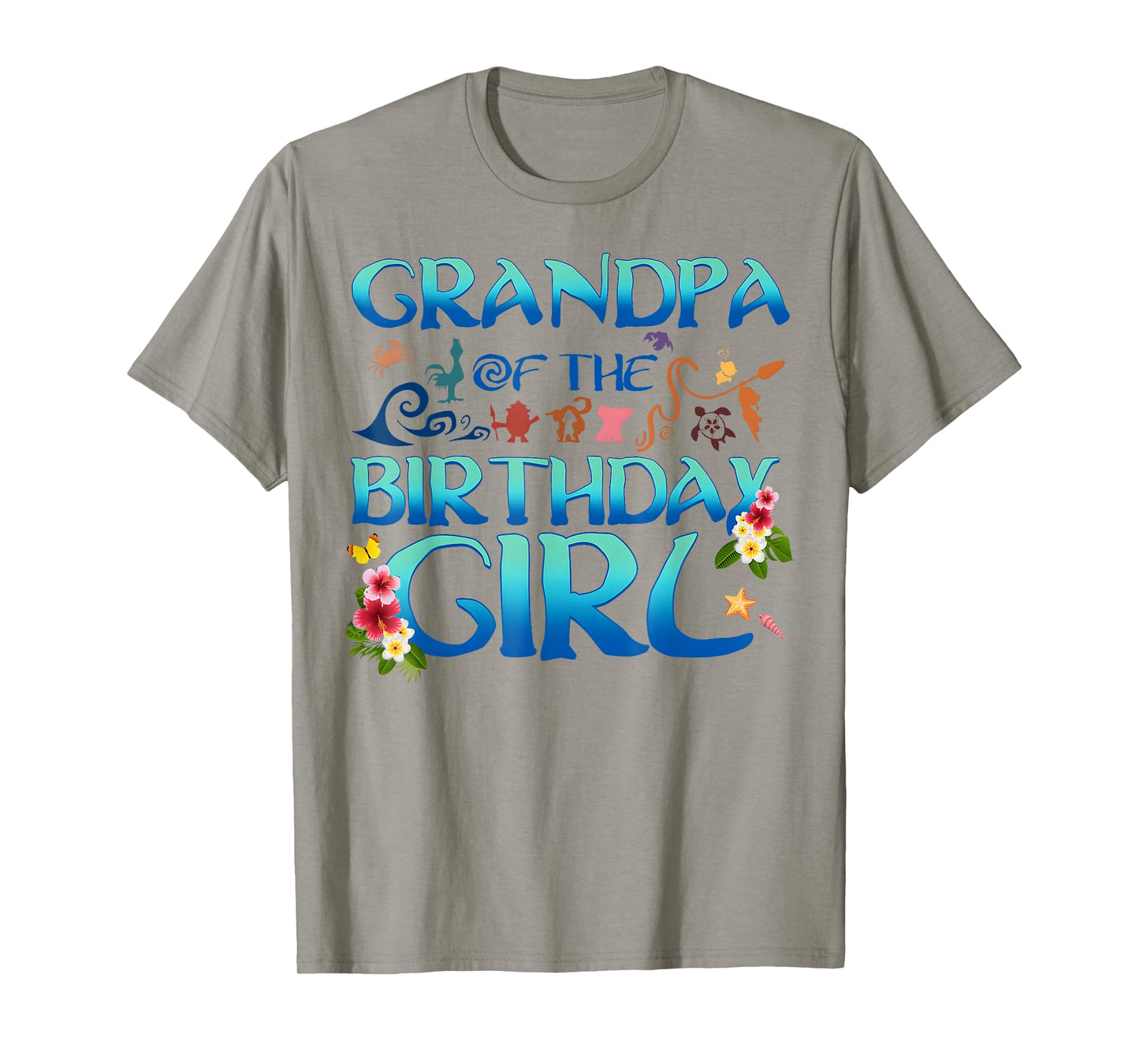 Grandpa Of The Birthday Girl Cute Oceania Adventure Family T-Shirt