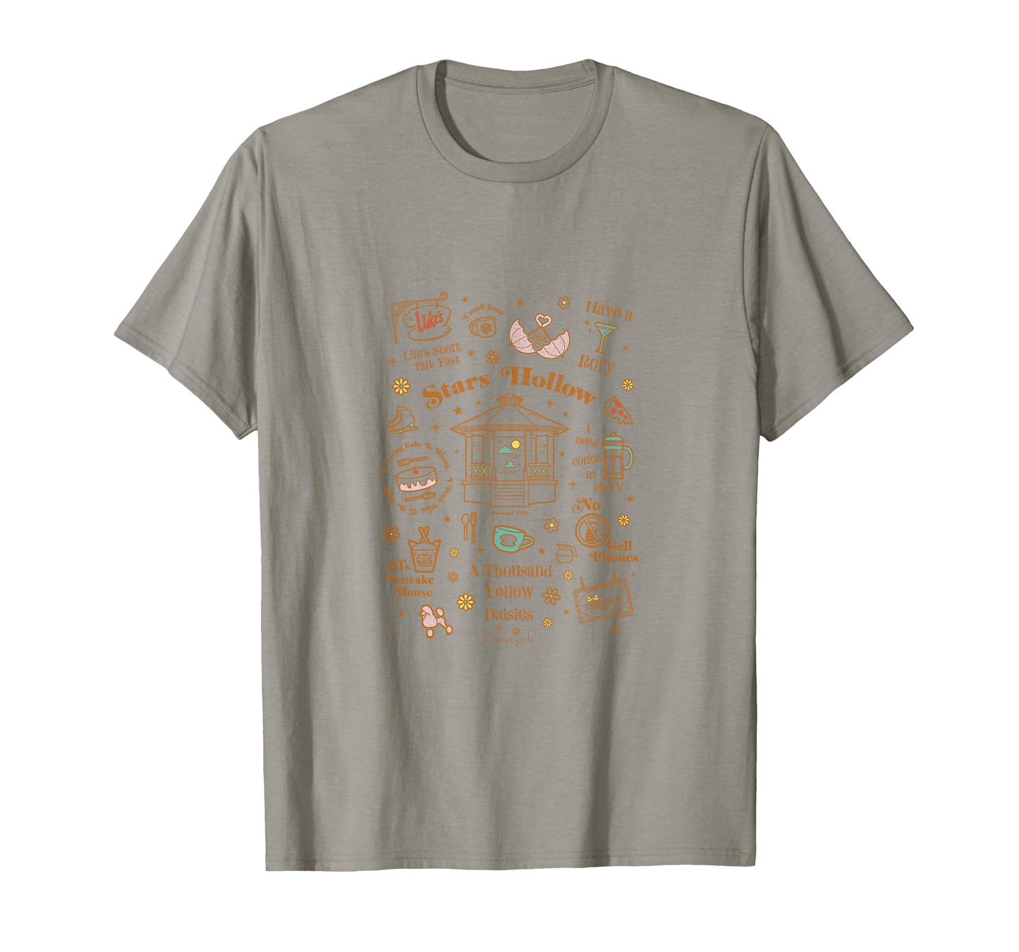 Gilmore Girls Iconic Stars Hollow Essentials Big Chest Logo T-Shirt
