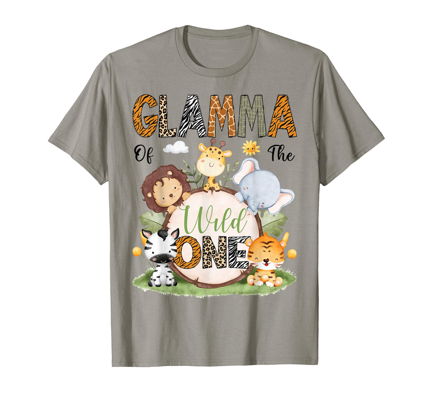 Glamma Of The Wild One 1St Birthday Boy Safari Lover T-Shirt