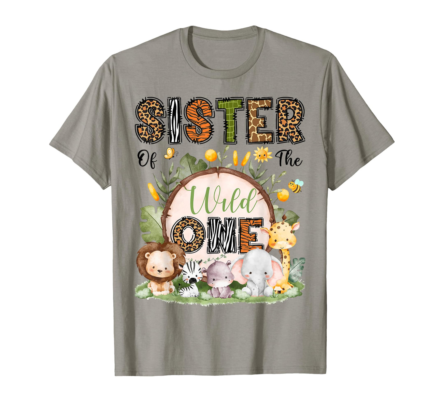 Sister Of The Wild One 1St Birthday Boy Safari Jungle T-Shirt