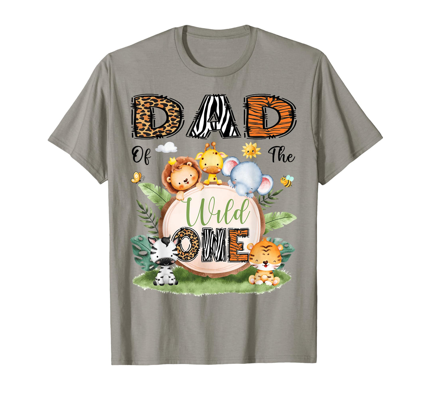 Dad Of The Wild One 1St Bday Boy Safari Woodland T-Shirt