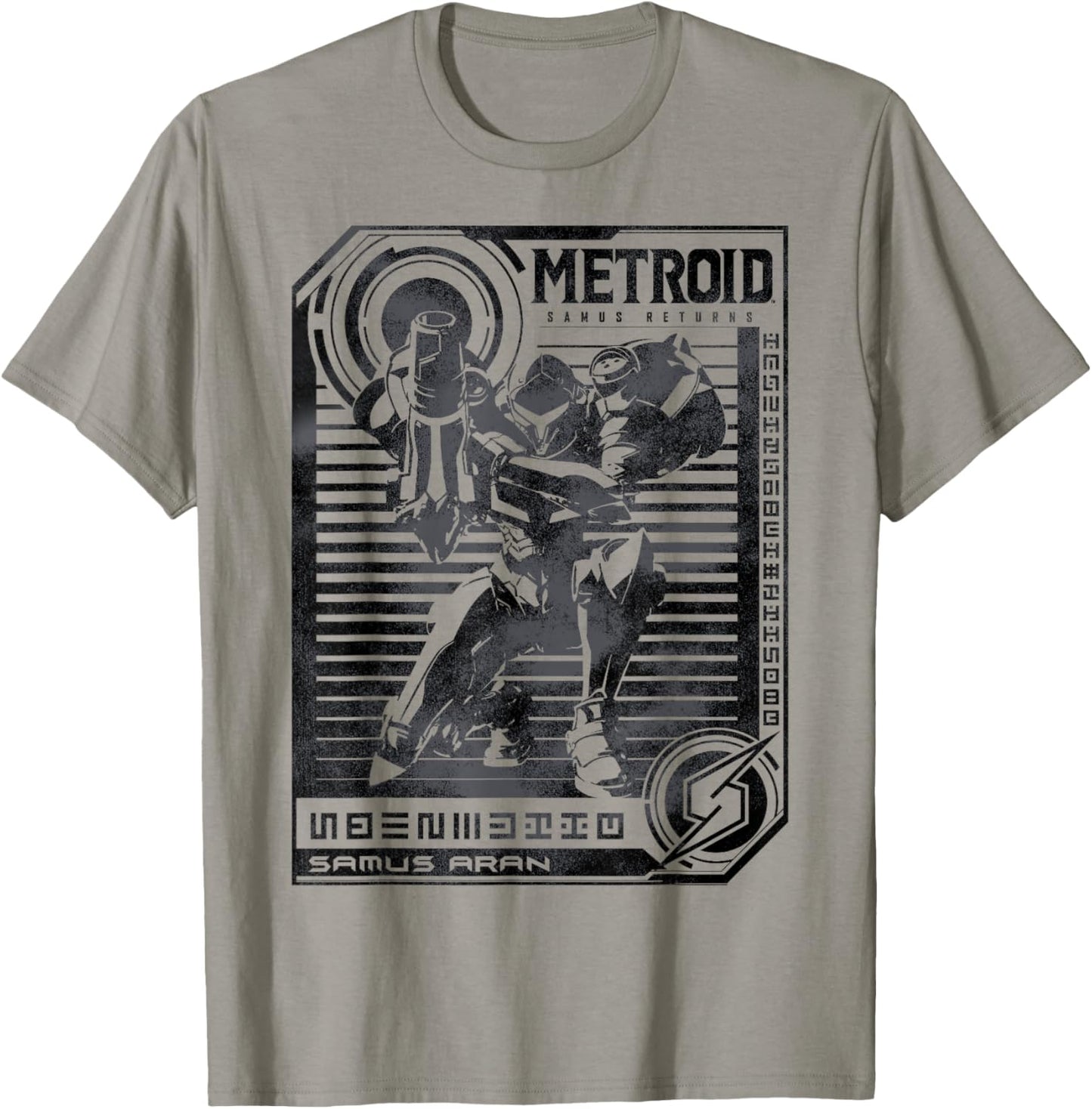 Nintendo Metroid Samus Distressed Poster Graphic T-Shirt T-Shirt