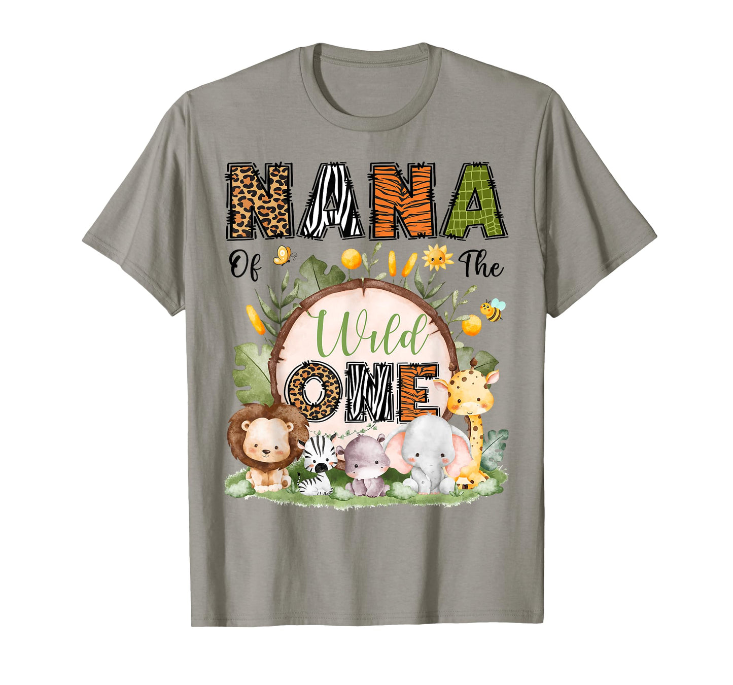 Nana Of The Wild One 1St Birthday Boy Safari Jungle T-Shirt