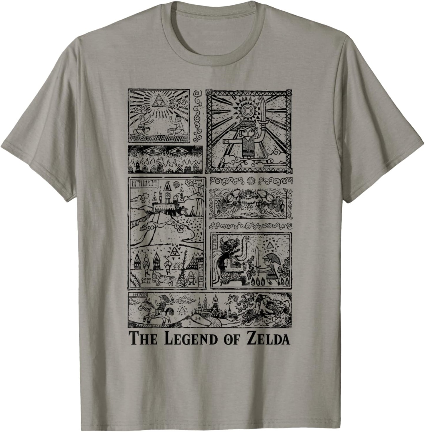 Nintendo Zelda The Legend Lives In Tonal Glyphs T-Shirt