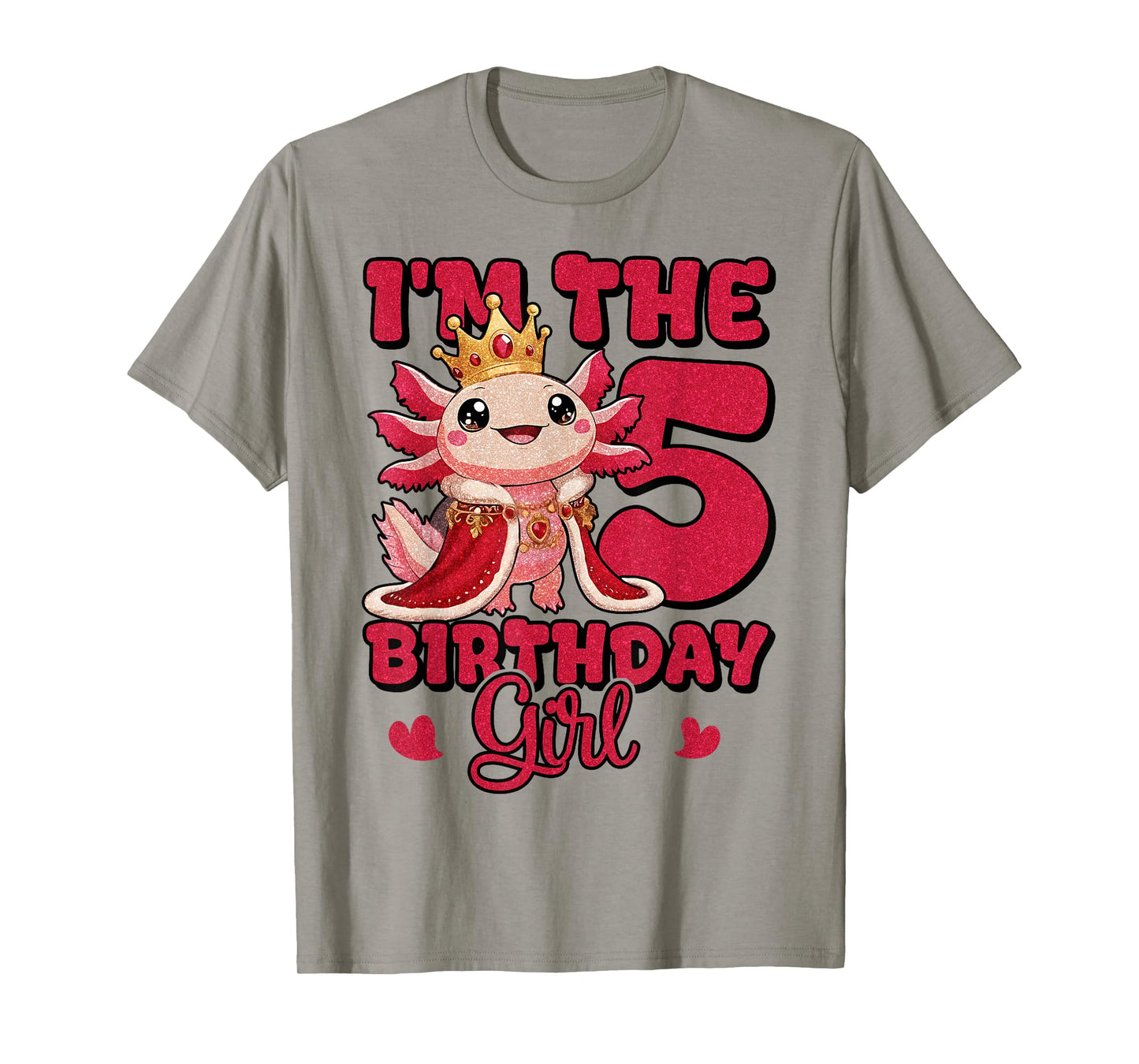 I'm The Birthday Girl 5th Axolotl Family Party Decoration T-Shirt