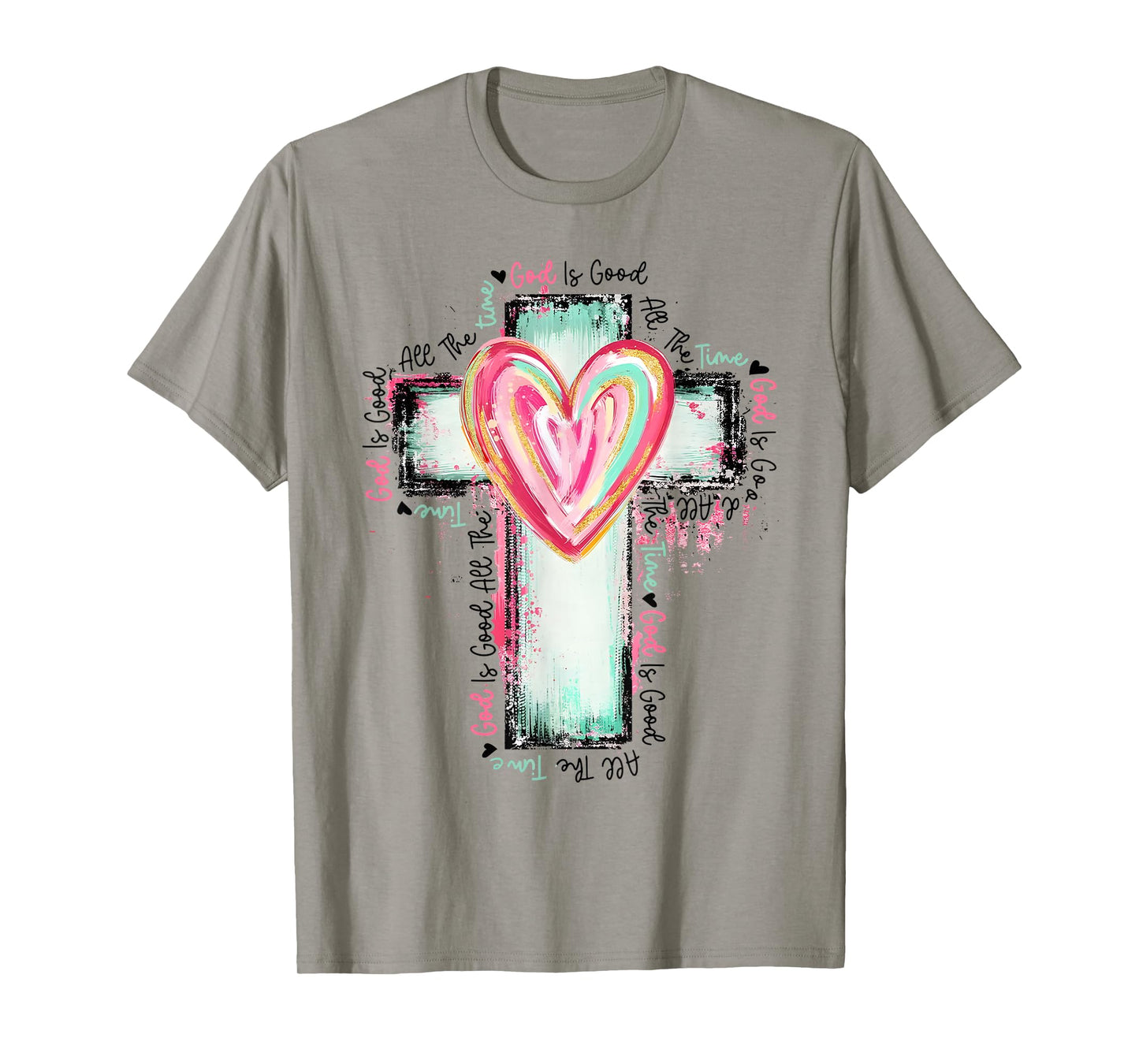 God Is Good All The Time Christian Cross T-Shirt