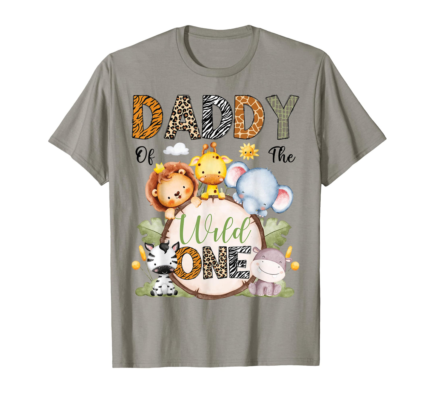 Daddy Of The Wild One 1St Birthday Boy Safari Animals T-Shirt