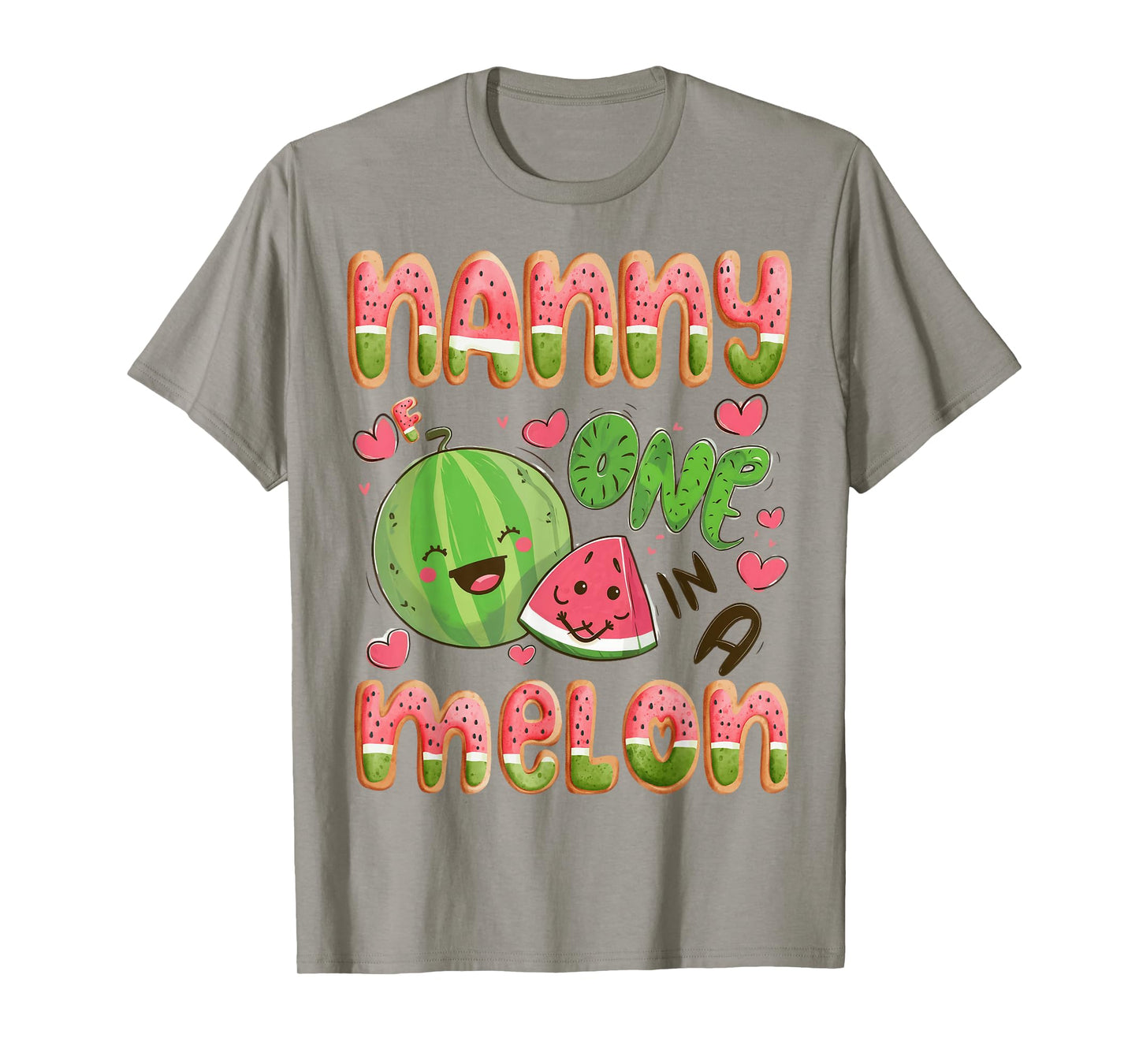 Nanny Of One In A Melon 1St Birthday Watermelon Bday Party T-Shirt