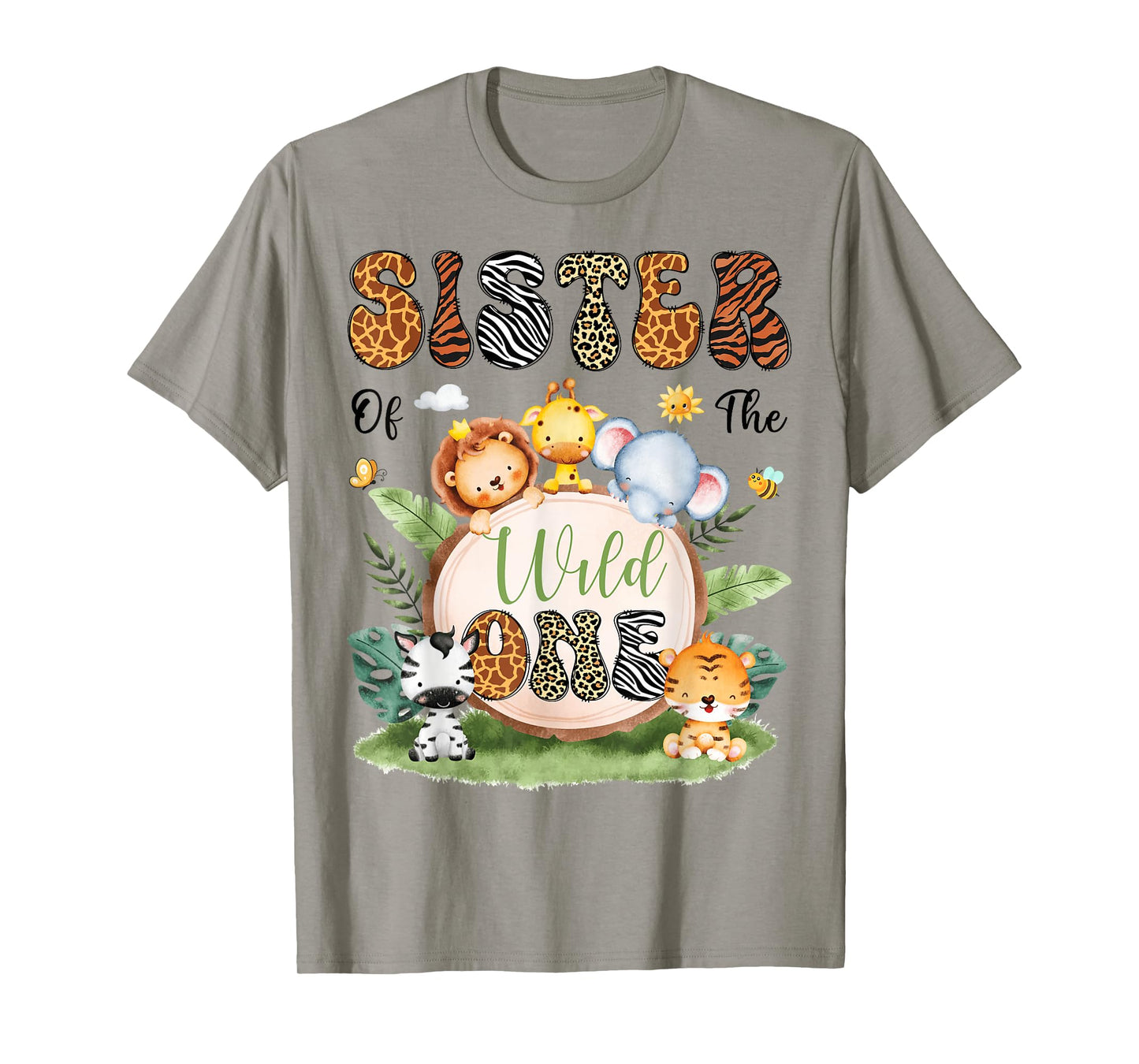Sister Of The Wild One Safari Jungle 1St Birthday Boy T-Shirt