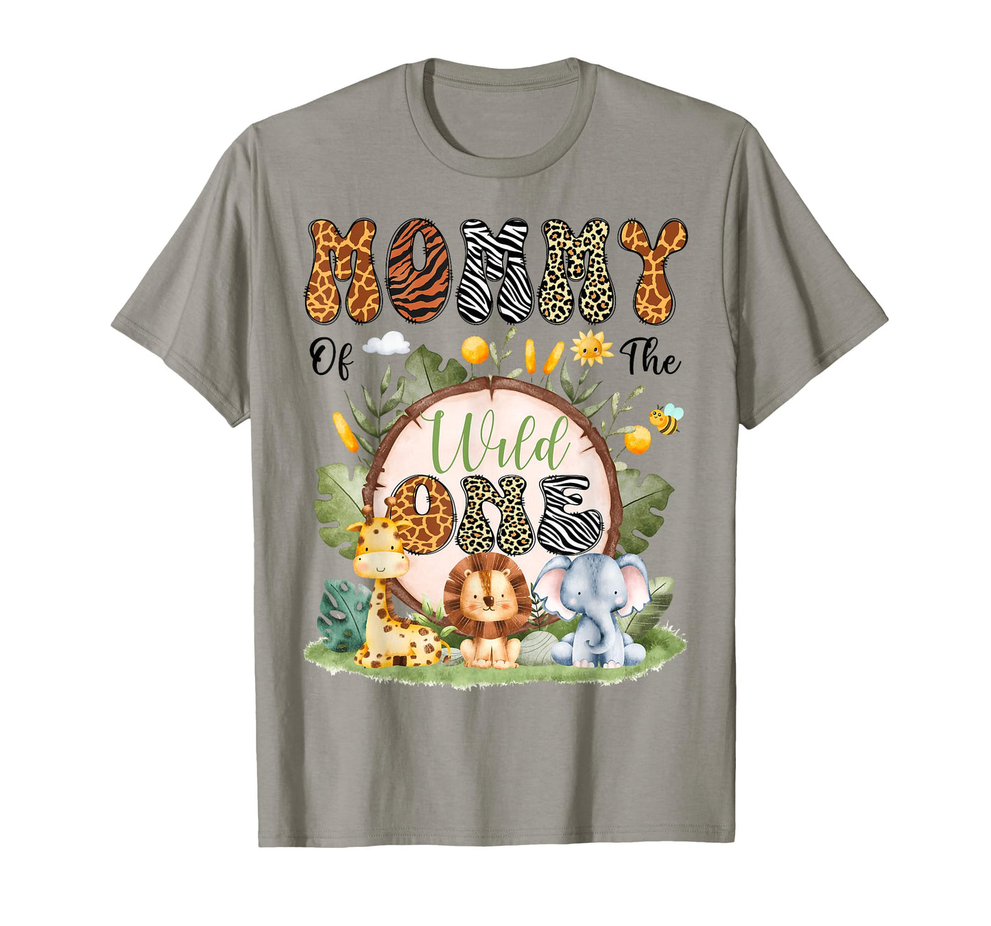 Mommy Of The Wild One First Bday Safari Jungle Animal T-Shirt