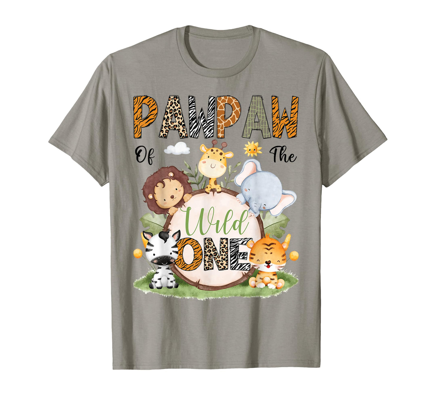 Pawpaw Of The Wild One 1St Birthday Boy Safari Lover T-Shirt