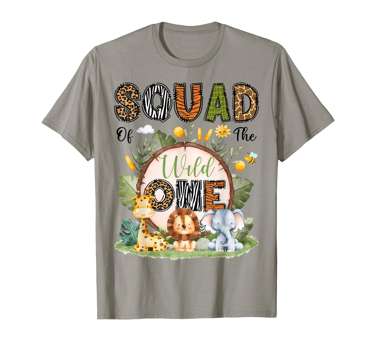 Squad Of The Wild One 1St Birthday Boy Safari Jungle T-Shirt
