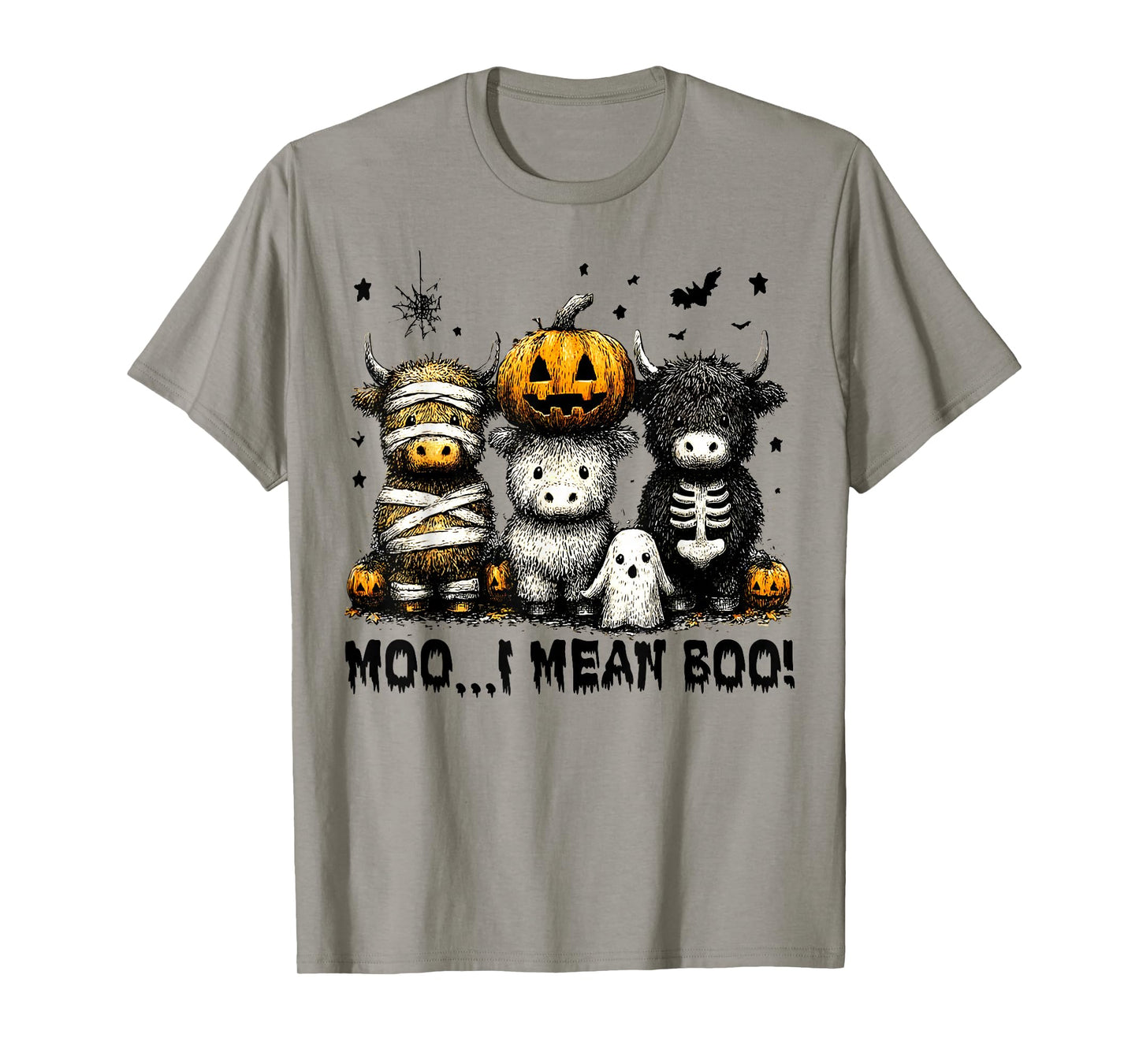 Ghost Cow Moo I Mean Boo Halloween Outfit Funny Cow Lover T-Shirt