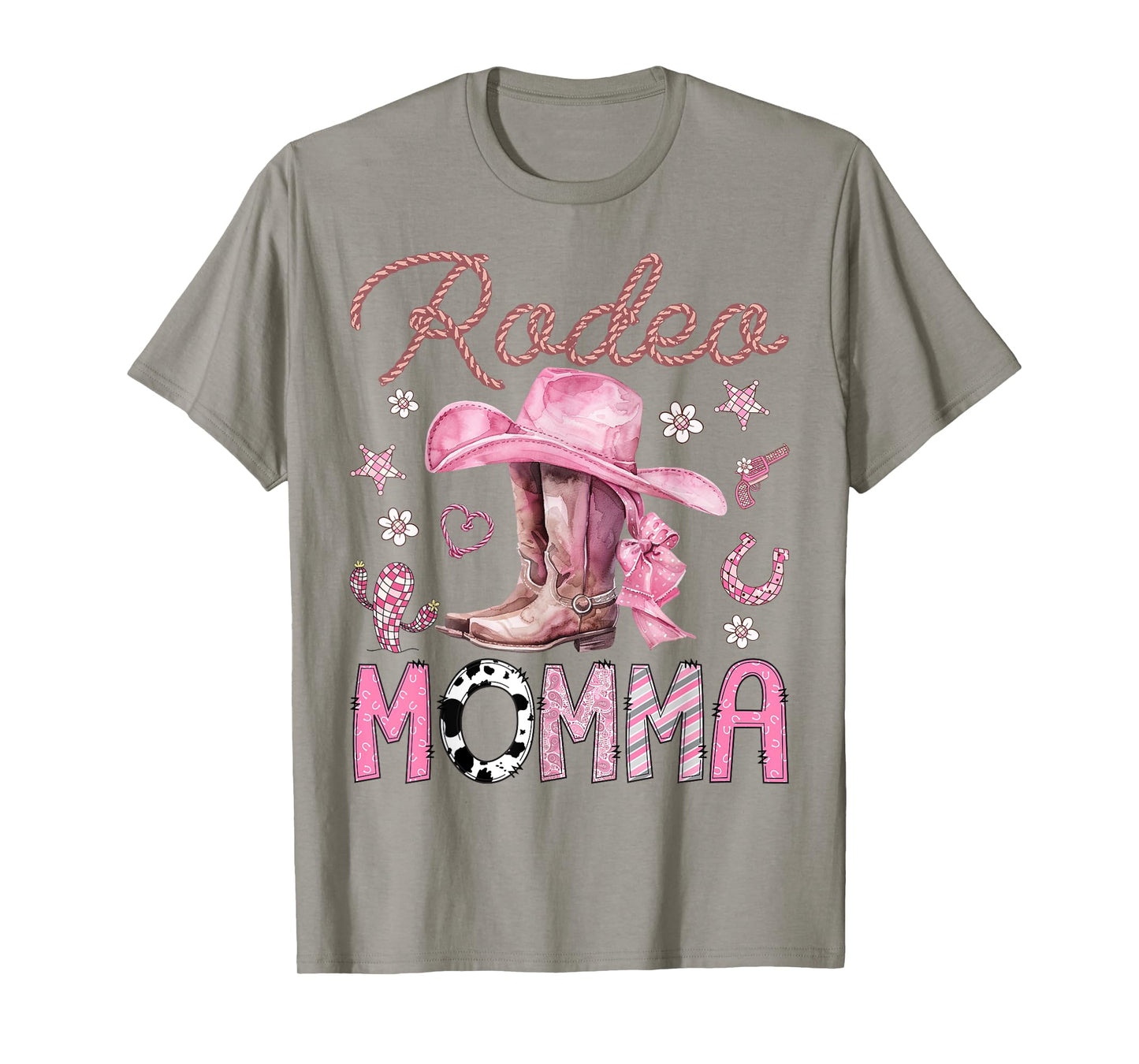 Rodeo Momma Pink CowGirl Coquette Boots Birthday Girl T-Shirt