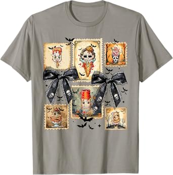 Stamp Movie Summer Popsicle Halloween Ice Cream Summerween T-Shirt