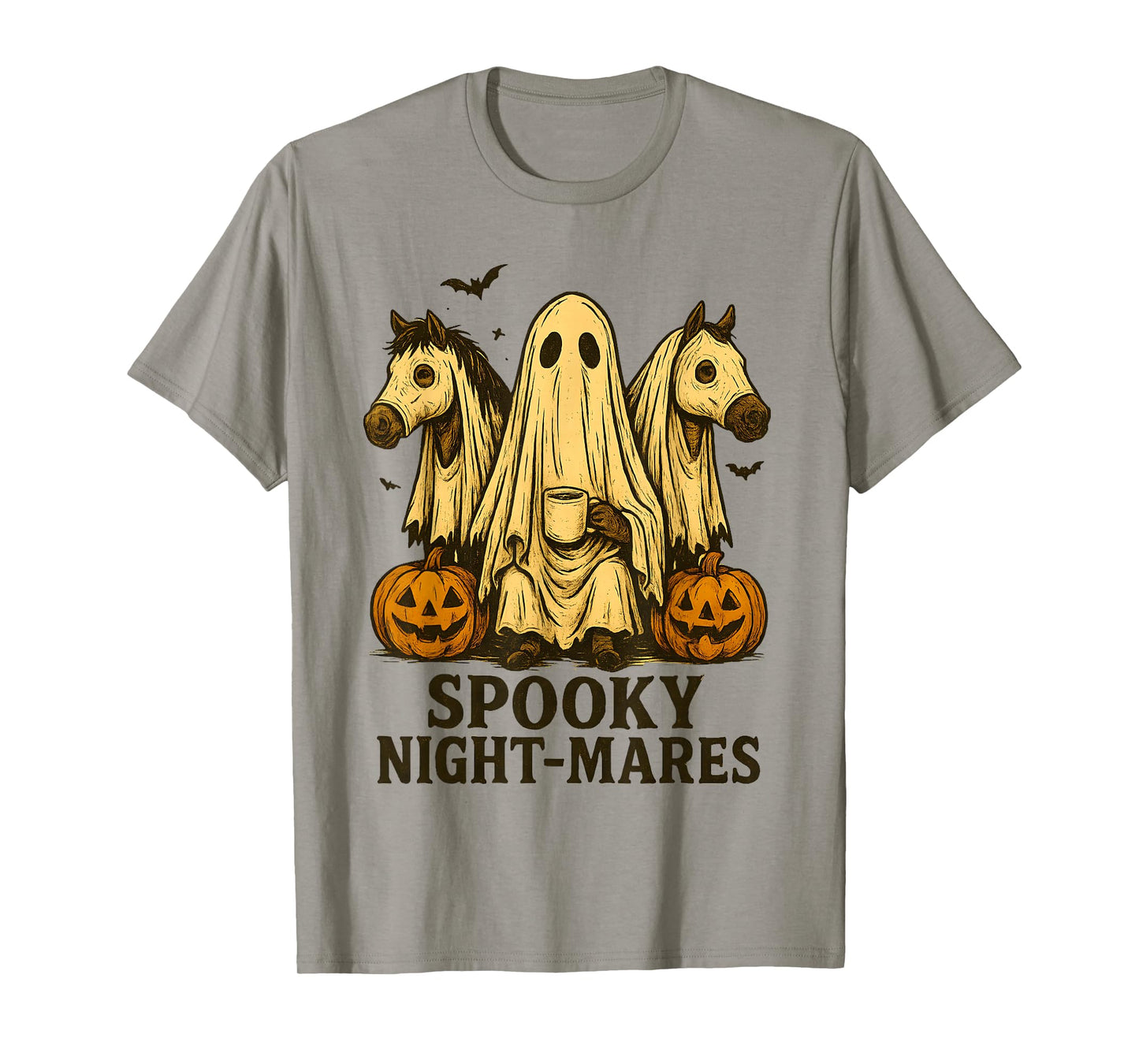 Spooky Night Mares Funny Ghost Horse Halloween T-Shirt