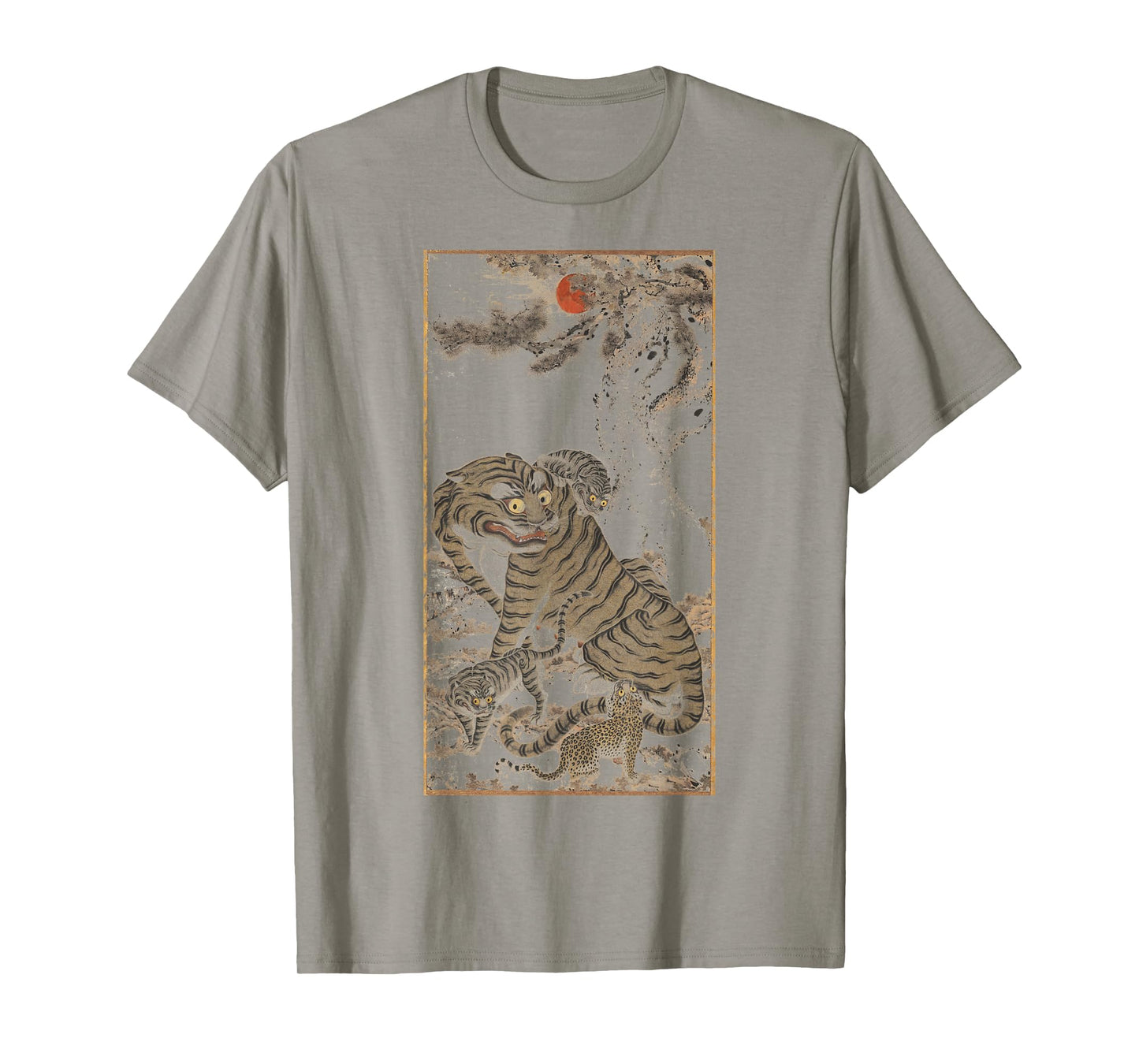 Korean Art Tiger Family (Late 1800s) Vintage Korean Minhwa T-Shirt